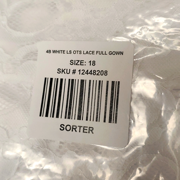 ❤️NWT VINTAGE TORRID WEDDING DRESS WHITE LACE OFF SHOULDER A LINE GOWN PLUS SIZE - Picture 13 of 14